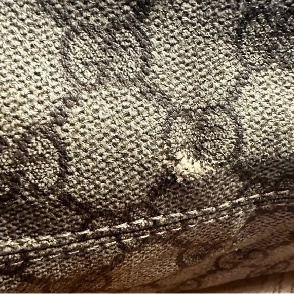324. Gucci Black & Gray Coated Canvas Tote - Picture 9 of 15
